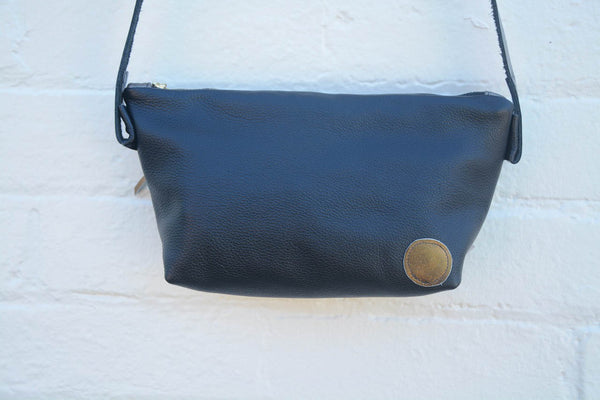Groovy! Pewter And Bronze Upholstery leather shoulder bag