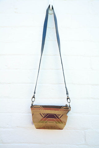 Brown and Purple Reflections Pouch Shoulder Bag