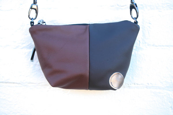 Brown and Black Links Pouch Shoulder Bag