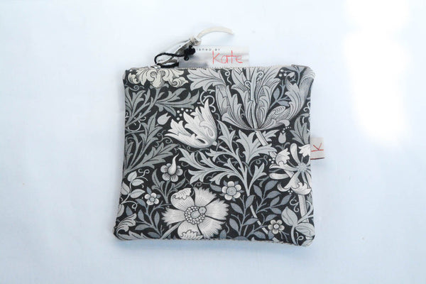Fleur De Lis Square Leather Clutch