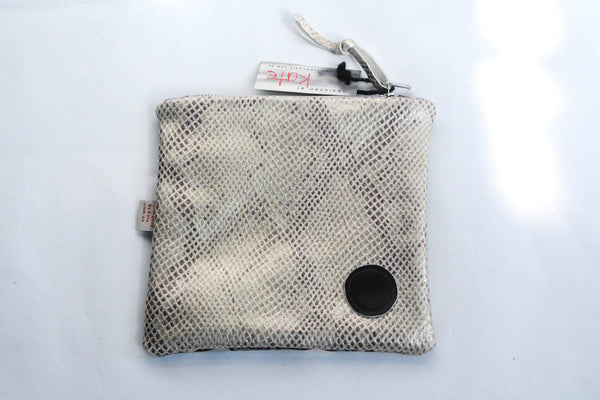 Fleur De Lis Square Leather Clutch
