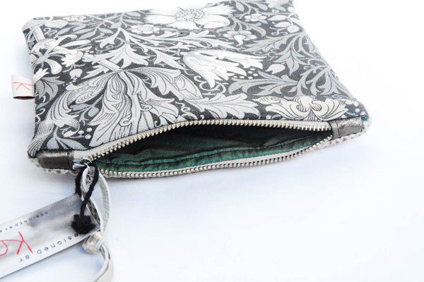 Fleur De Lis Square Leather Clutch
