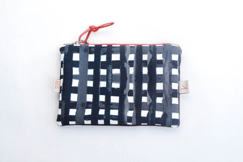 Grid Leather Purse