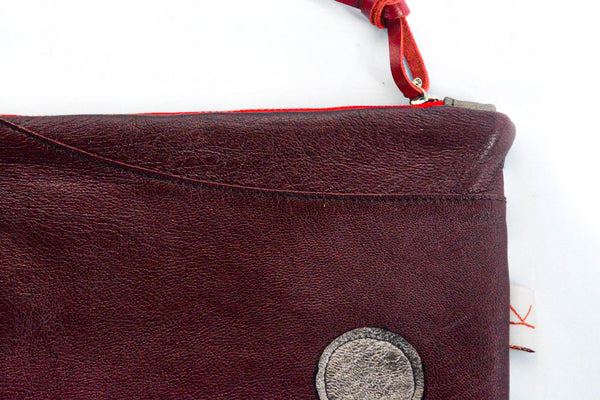 Grid Leather Purse