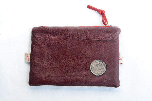Grid Leather Purse