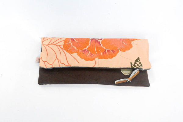 Silk Flower Clutch/ iPad Bag