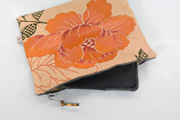 Silk Flower Clutch/ iPad Bag