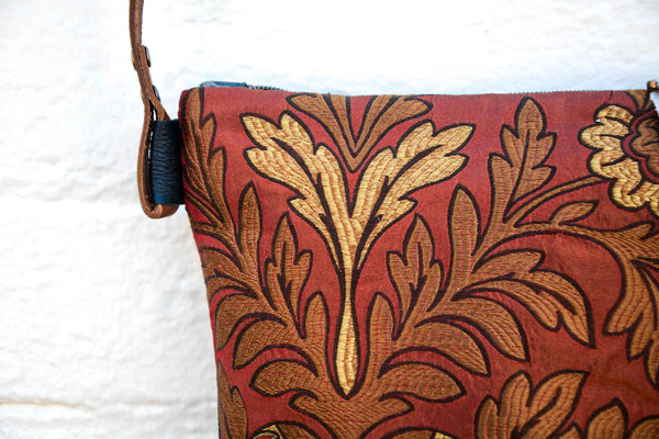 Floral Rust Shoulder/cross-body bag
