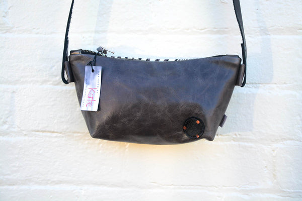 Fog Dreaming Small Indigenous Print and Leather Shoulder Bag