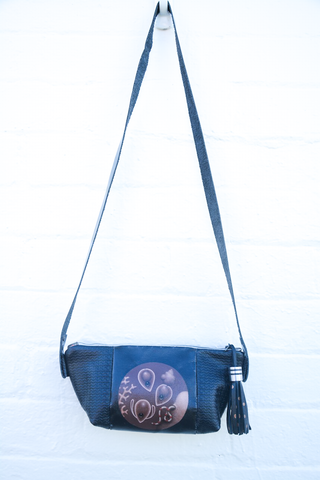 'Watching' Original Painting By Catriona Secker Leather Shoulder Bag