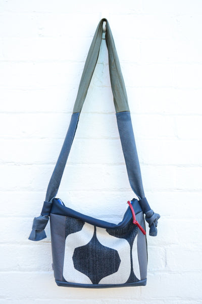 Monochrome Leather Large Slouch Bag
