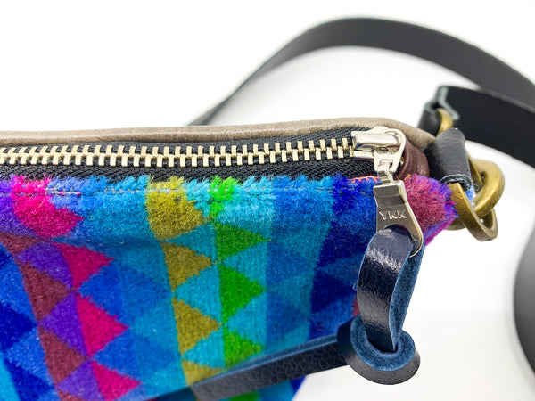 Fractured Rainbow Moquette Leather Medium Carpet Bag