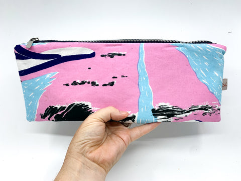 Pink Flying Thongs Vintage Mambo Narrow Clutch/Pencil Case