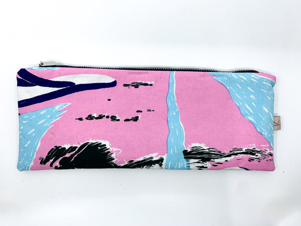 Pink Flying Thongs Vintage Mambo Narrow Clutch/Pencil Case