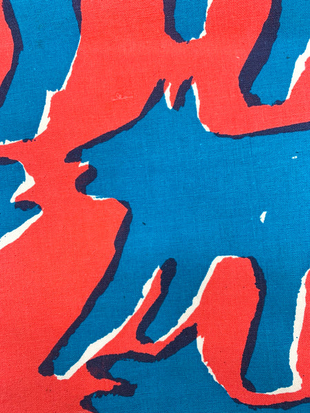 Blue Dog Mambo print Foldover bag