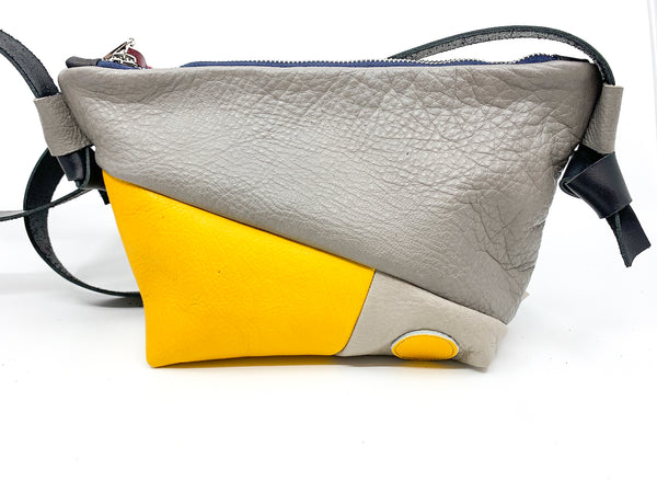 Yellow Horizon Repurposed Leather Shoulder Bag