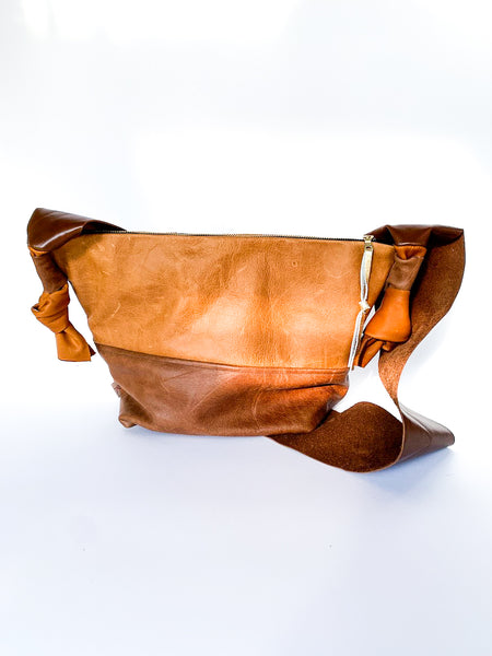 Re-Purposed Leather Cushion Large Slouch Bag