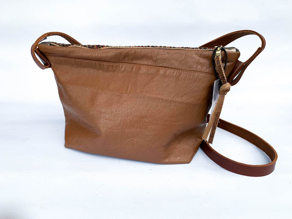 Re-Purposed Brown Sleeve Shoulder Bag