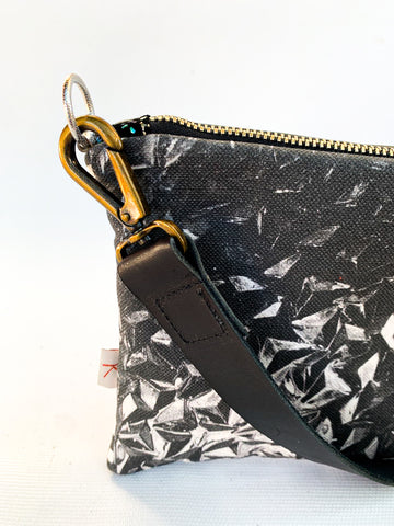 Glint Digital print and Leather Cross-Body Bag