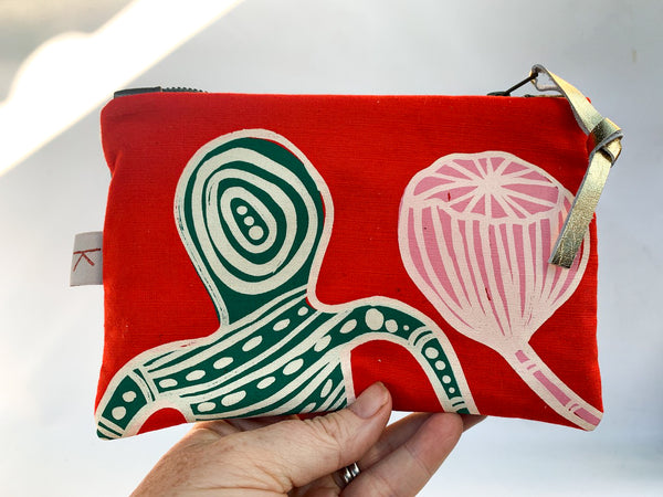 Red Mermaid Leather Purse