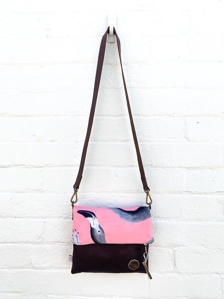 Pink Flamingo Foldover bag