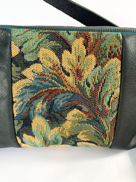 Tapestry Leaf Leather Shoulder Bag