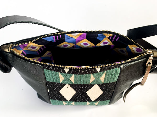 Mosaic Leather Shoulder Bag