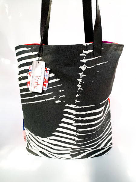 Sculptural Imprint Monochrome Tote