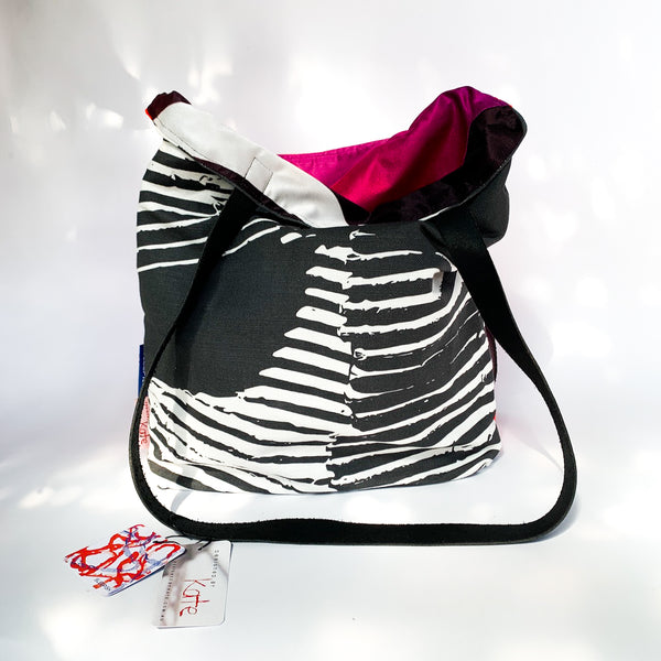 Sculptural Imprint Monochrome Tote