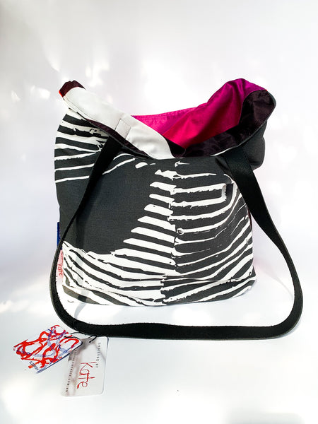 Sculptural Imprint Monochrome Tote