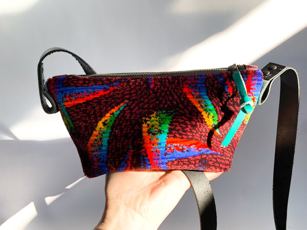 Zap! Vintage Moquette Leather Medium Carpet Bag