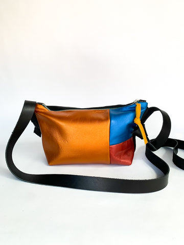 Sudden Bronze Repurposed Leather Shoulder Bag