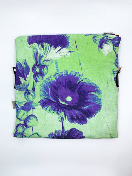 Purple Flowers Fold Over Bag