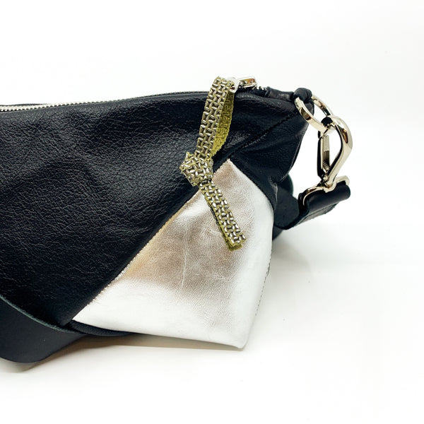 Silver Notch Repurposed Leather Shoulder Bag