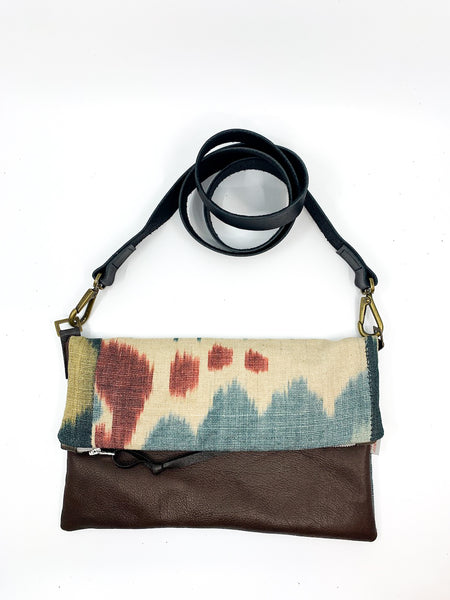 Ikat Fold Over Bag