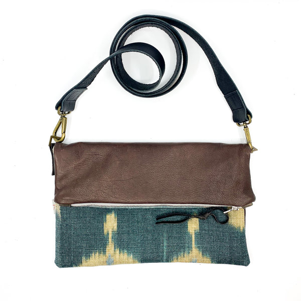 Ikat Fold Over Bag