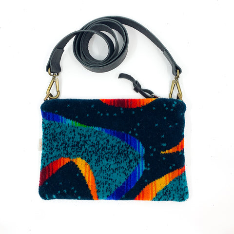 Neon Dash Vintage Moquette Cross Body Bag