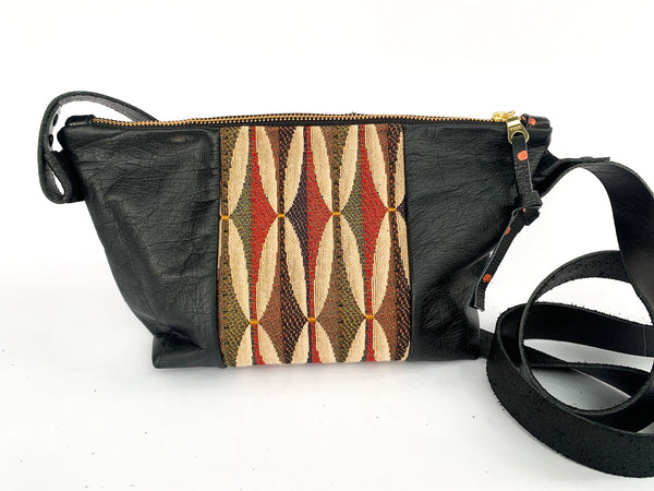Tiki Upholstery Leather Shoulder Bag