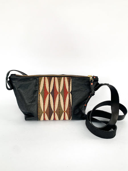 Tiki Upholstery Leather Shoulder Bag